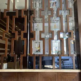 a mirror in the middle of a room