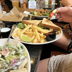 food, fish and chips