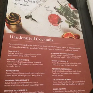Cocktail List