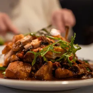 a plate of food on a table