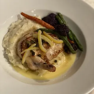 Crispy Caper & Lemon Confit Roasted Natural Chicken Breast