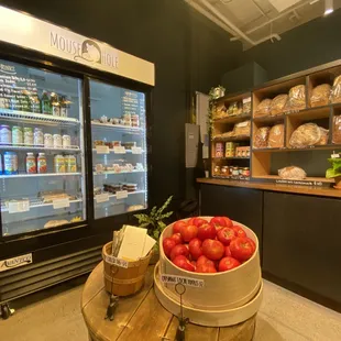 a display of fresh produce