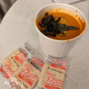Cream of tomato soup - yummy!