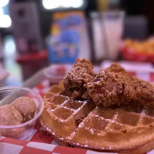 Chicken and waffles