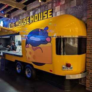 a food truck in a restaurant