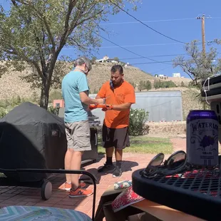 We don't wear no masks. We big men.