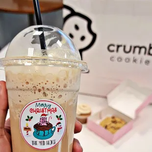 White chocolate mocha with a pump of pumpkin syrup