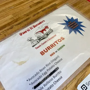 Burritos they offer