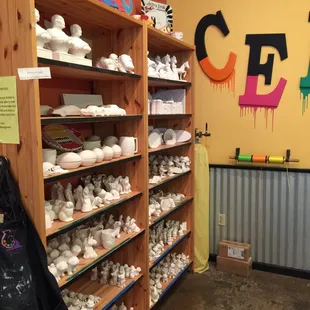 Creative day with the boys! Lots of pottery choices &amp; staff are very helpful!