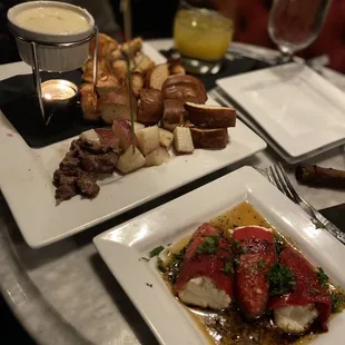 fondue &amp; stuffed peppers