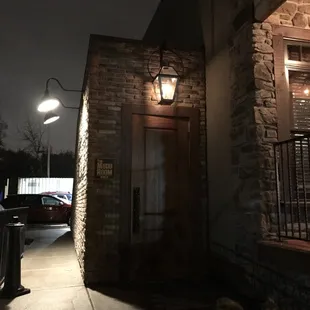 the entrance to the building