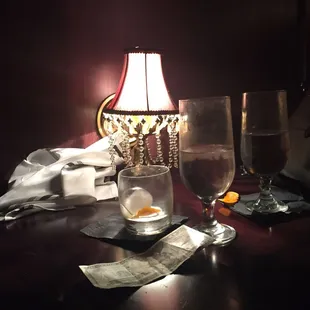 The dark, swanky atmosphere makes for a great date location -- until they start playing banjo music.
