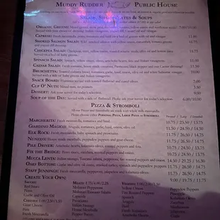 Menu as of 10/23 :)