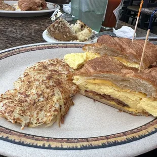 Bacon egg and cheese croissant