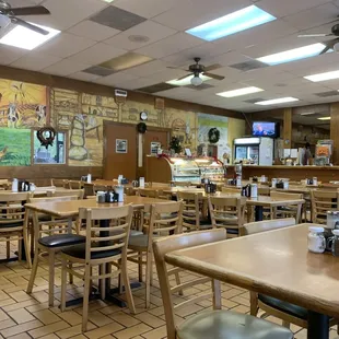 the interior of a restaurant