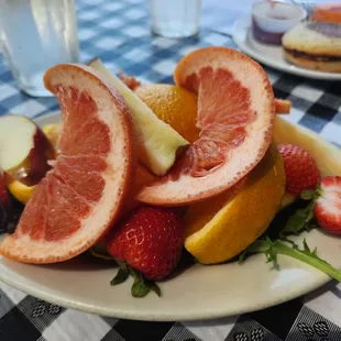 The best, freshest, LARGEST side of fruit you will ever find in a restaurant.