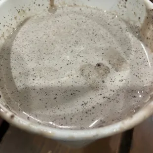 Enjoying a homemade shake! So good!