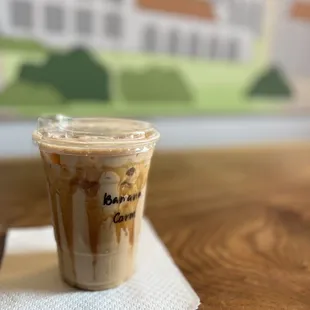 Iced Banana Caramel Latte