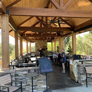 people sitting at tables