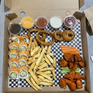 a variety of food items