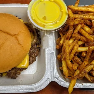 Scrappy Burger and Teri Fries