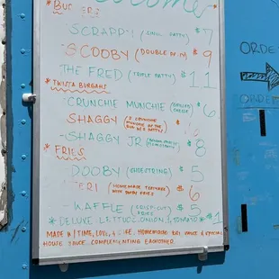 Updated menu as of 7/14/2022