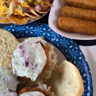 Falafel Sliders, Mozzarella Sticks, and Nachos!
