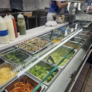 Fresh toppings bar