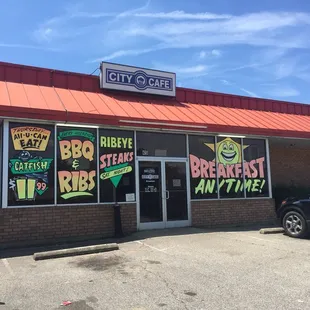 he front of the restaurant