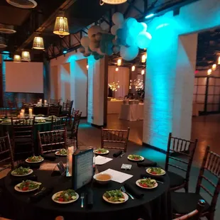 a table set for dinner