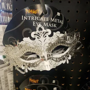 a mask on display