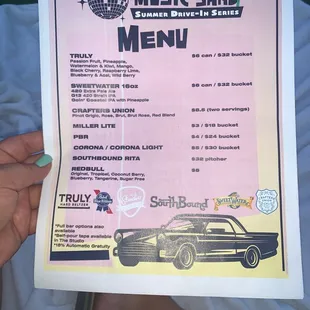 Drive in menu!