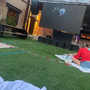 Movie night on the turf