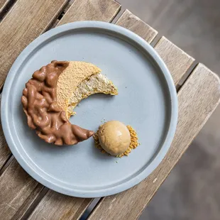 CARAMELIA: Caramelia Mousse | Soy Caramel Ice Cream | Kinako Hazelnut Pizzelle