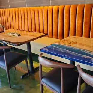 interior, sushi and sashimi