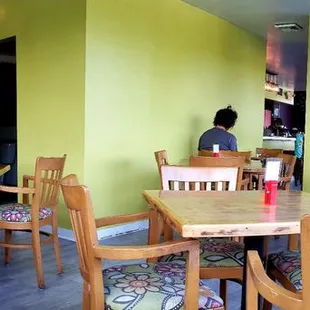 a man in the background