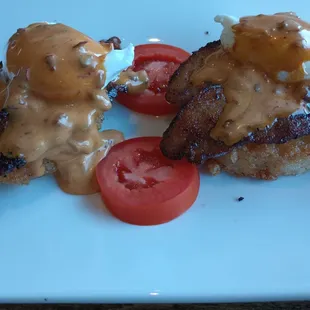 Chili crisp eggs Benedict