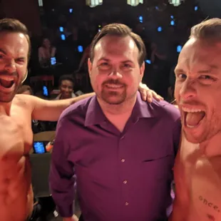 On stage with The Naked Magicians!