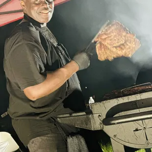Fresh off the grill pork ribs