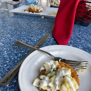 a plate of food on a table