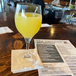 a glass of orange juice