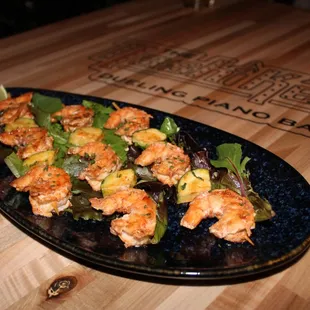 a platter of shrimp