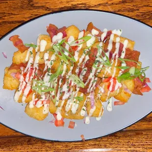 a plate of nachos