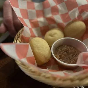 Biscuits and apple butter- don't need to say anything else!! Yum-O