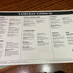 Menu, May 2023