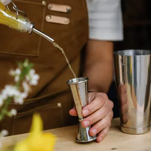 Cocktails in the making