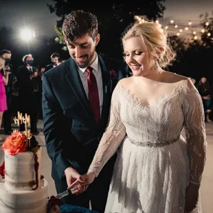 Bride &amp; Groom cake cutting.