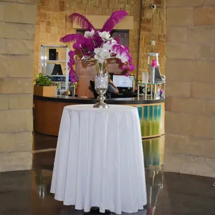 Welcome table in tower at Nature &amp; Retreat Center.