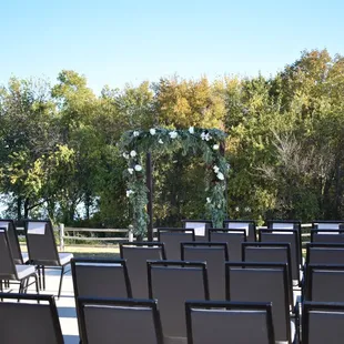 Outdoor patio Ceremony.