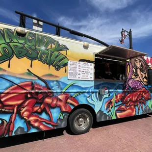 a colorful food truck